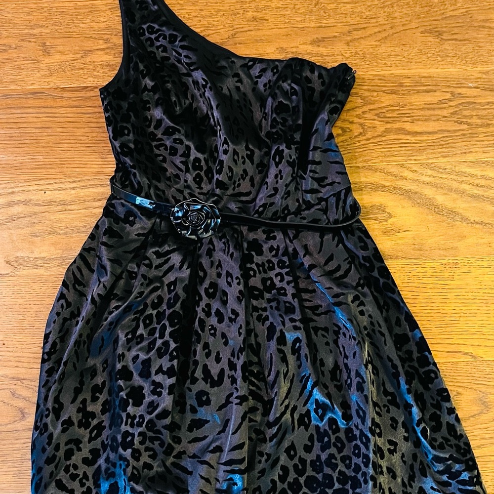 BeBop Black Leopard Print‎ Fit n Flare  Dress